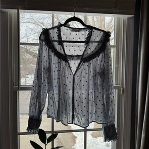 Doen Hortense Blouse in Light Blue